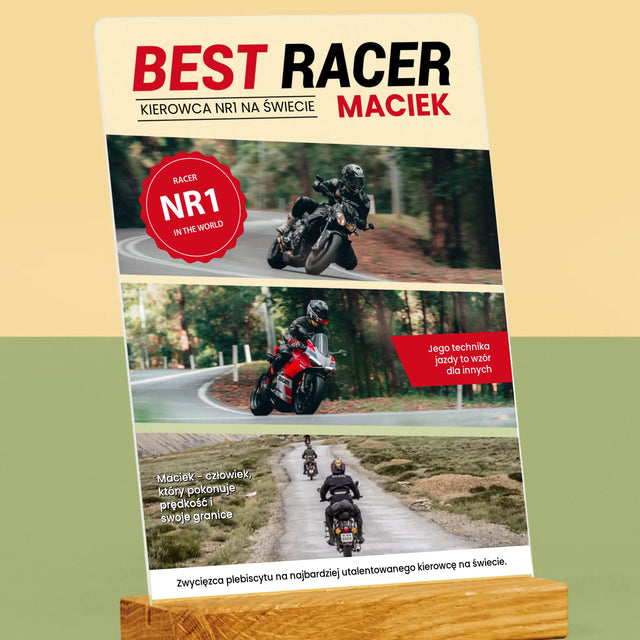 Okładka Magazynu: Best Racer - Wydruk Na Szkle Akrylowym