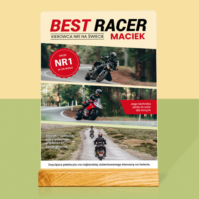 Okładka Magazynu: Best Racer - Wydruk Na Szkle Akrylowym