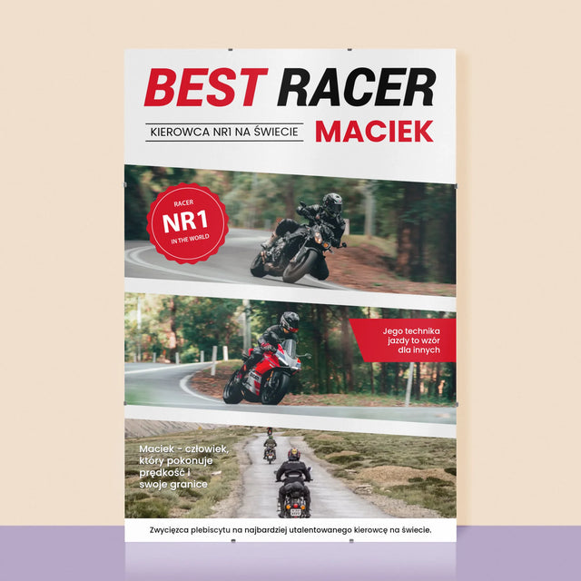 Okładka Magazynu: Best Racer - Personalizowany Plakat