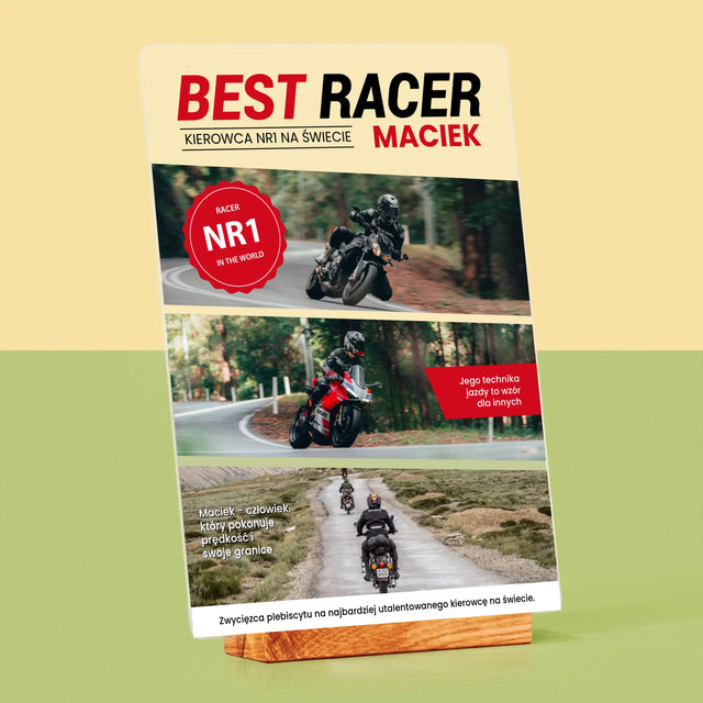 Okładka Magazynu: Best Racer - Wydruk Na Szkle Akrylowym