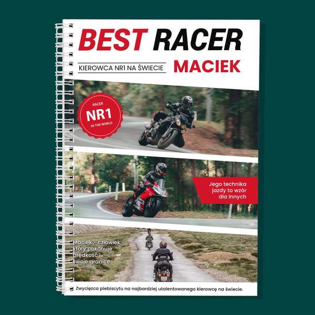 Okładka Magazynu: Best Racer - Planer Dzienny z Nadrukiem