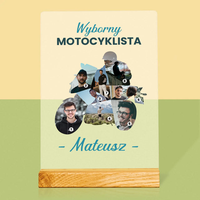 Kształt Ze Zdjęć: Wyborny Motocyklista - Wydruk Na Szkle Akrylowym