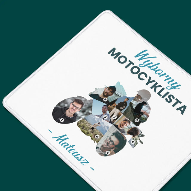 Kształt Ze Zdjęć: Wyborny Motocyklista - Podkładka Pod Myszkę