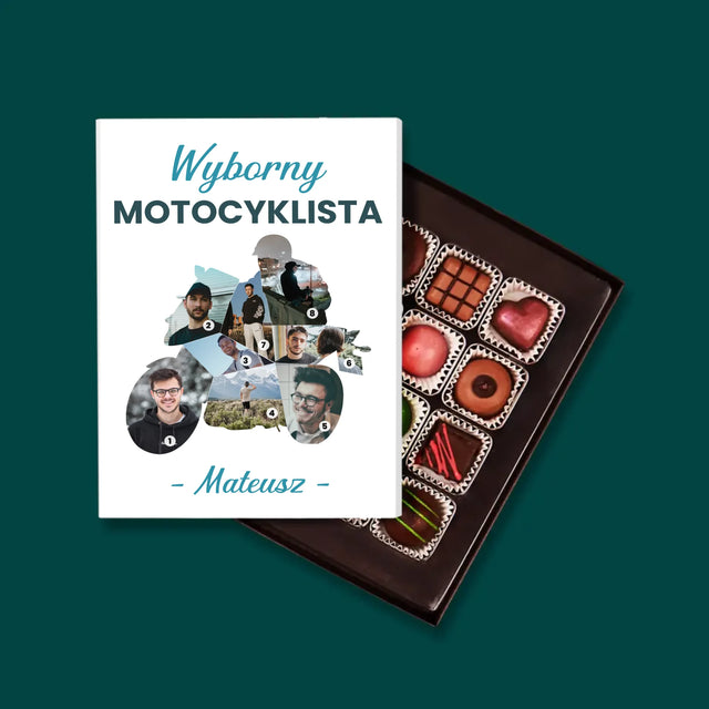 Kształt Ze Zdjęć: Wyborny Motocyklista - Personalizowane Praliny