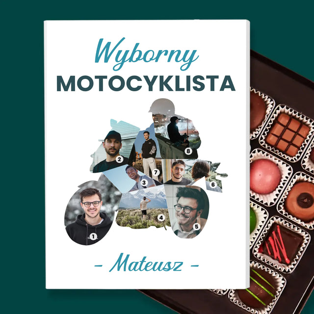 Kształt Ze Zdjęć: Wyborny Motocyklista - Personalizowane Praliny