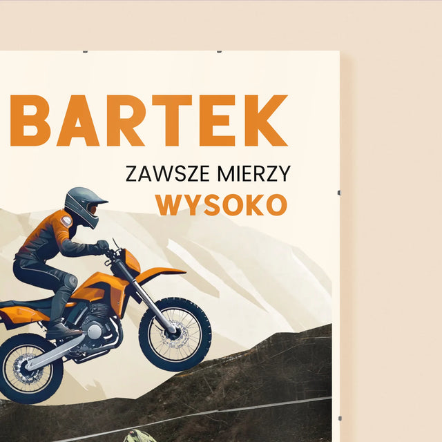 Zdjęcie I Podpis: Zawsze Mierzy Wysoko - Personalizowany Plakat