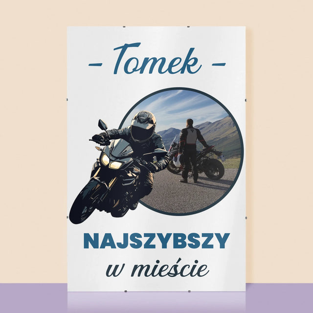 Zdjęcie I Podpis: Najszybszy W Mieście - Personalizowany Plakat