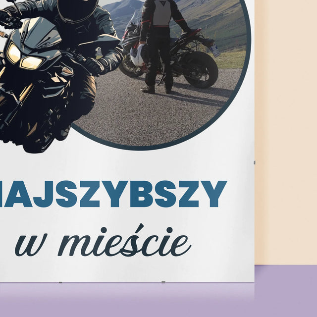 Zdjęcie I Podpis: Najszybszy W Mieście - Personalizowany Plakat