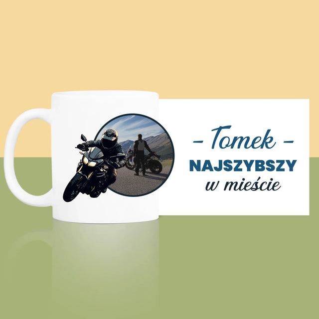 Zdjęcie I Podpis: Najszybszy W Mieście - Kubek z Nadrukiem