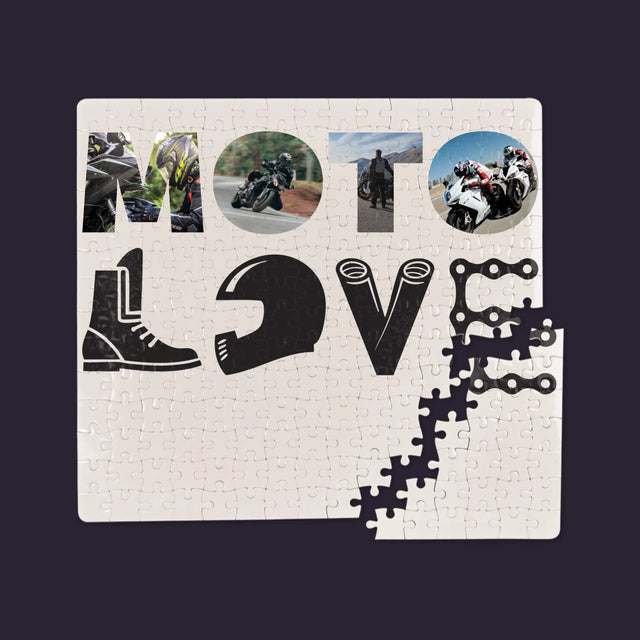 Słowo Ze Zdjęć: Motolove - Personalizowane Puzzle