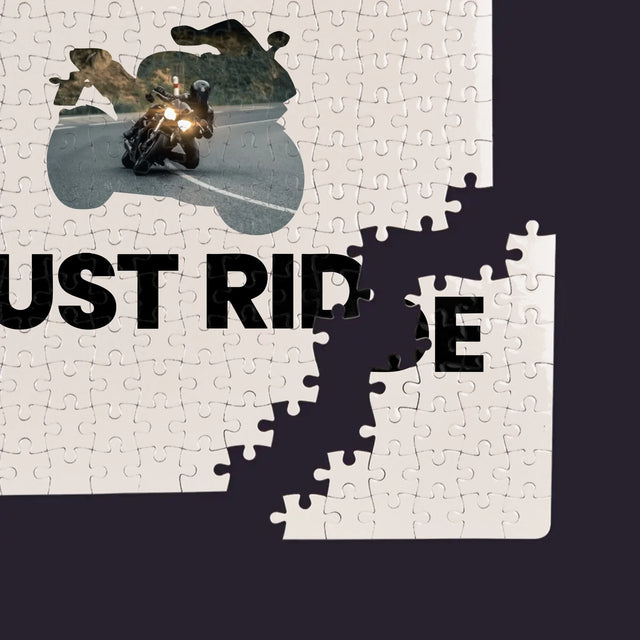 Kształt Ze Zdjęć: Just Ride - Personalizowane Puzzle