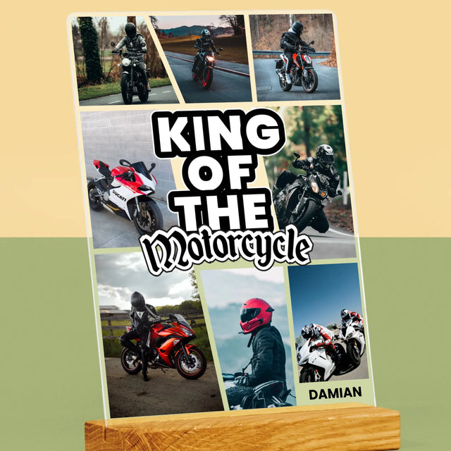 Fotokolaż: King Of The Motorcycle - Wydruk Na Szkle Akrylowym