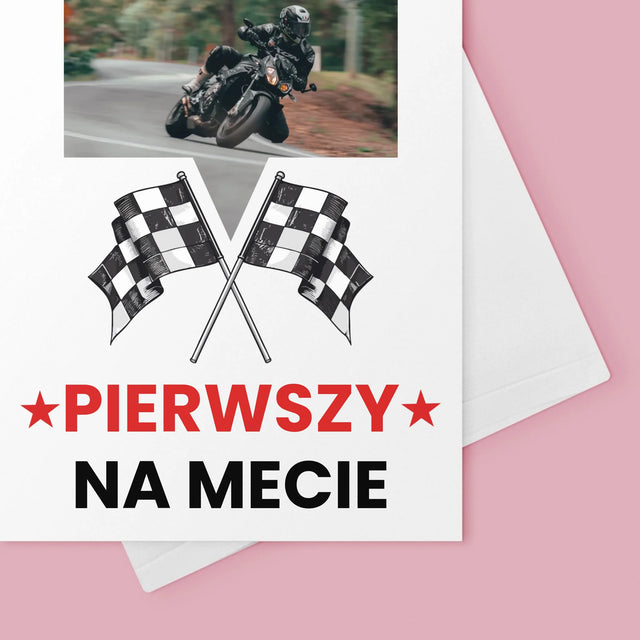 Zdjęcie I Podpis: Pierwszy Na Mecie - Kartka Z Życzeniami