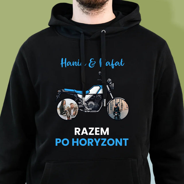 Fotokolaż: Razem Po Horyzont - Bluza Męska Z Kapturem