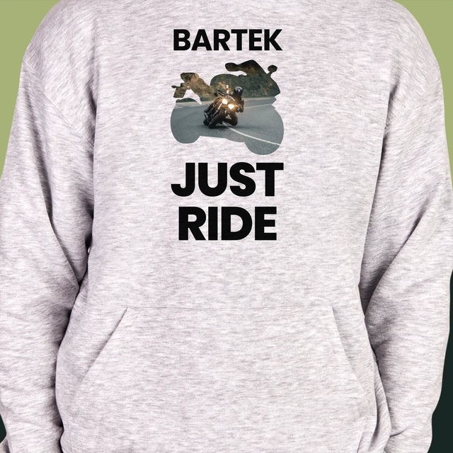Kształt Ze Zdjęć: Just Ride - Bluza Męska Z Kapturem
