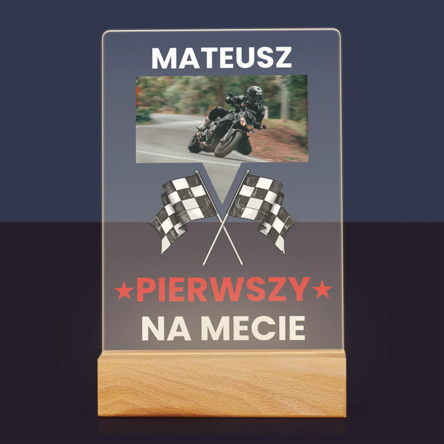 Zdjęcie I Podpis: Pierwszy Na Mecie - Wydruk Na Szkle Akrylowym