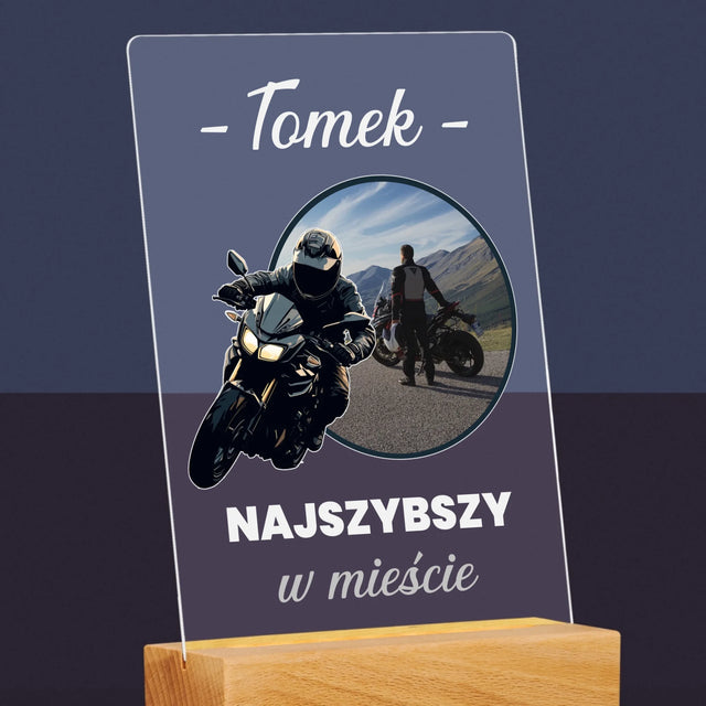 Zdjęcie I Podpis: Najszybszy W Mieście - Wydruk Na Szkle Akrylowym