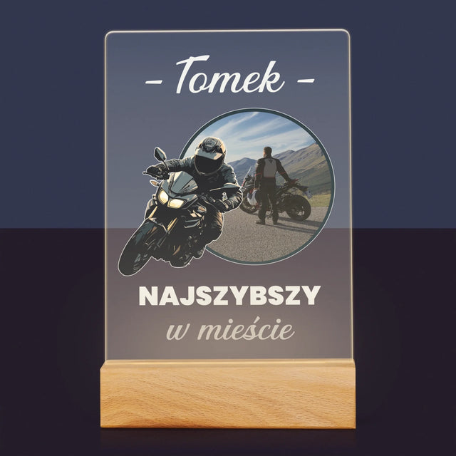 Zdjęcie I Podpis: Najszybszy W Mieście - Wydruk Na Szkle Akrylowym