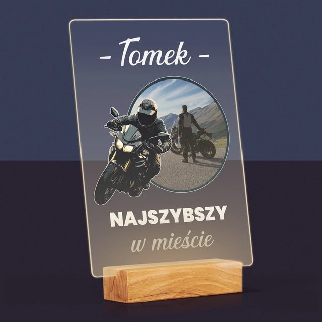 Zdjęcie I Podpis: Najszybszy W Mieście - Wydruk Na Szkle Akrylowym