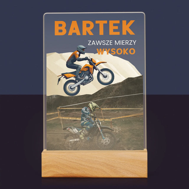 Zdjęcie I Podpis: Zawsze Mierzy Wysoko - Wydruk Na Szkle Akrylowym
