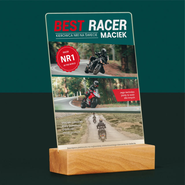 Okładka Magazynu: Best Racer - Wydruk Na Szkle Akrylowym