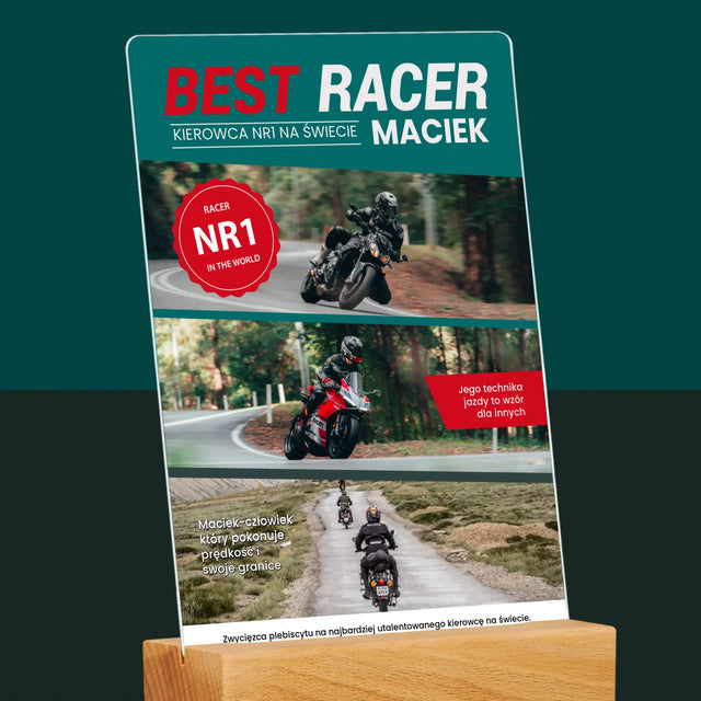 Okładka Magazynu: Best Racer - Wydruk Na Szkle Akrylowym