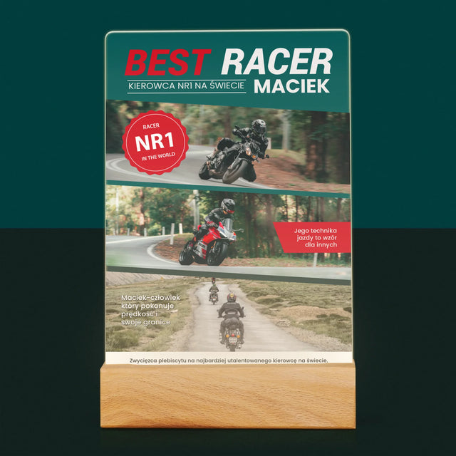 Okładka Magazynu: Best Racer - Wydruk Na Szkle Akrylowym