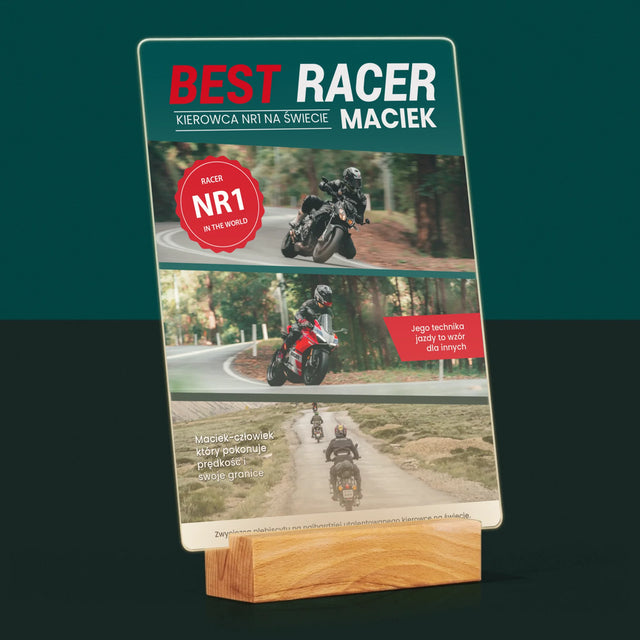 Okładka Magazynu: Best Racer - Wydruk Na Szkle Akrylowym