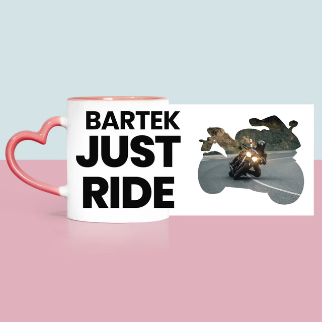 Kształt Ze Zdjęć: Just Ride - Kubek z Nadrukiem
