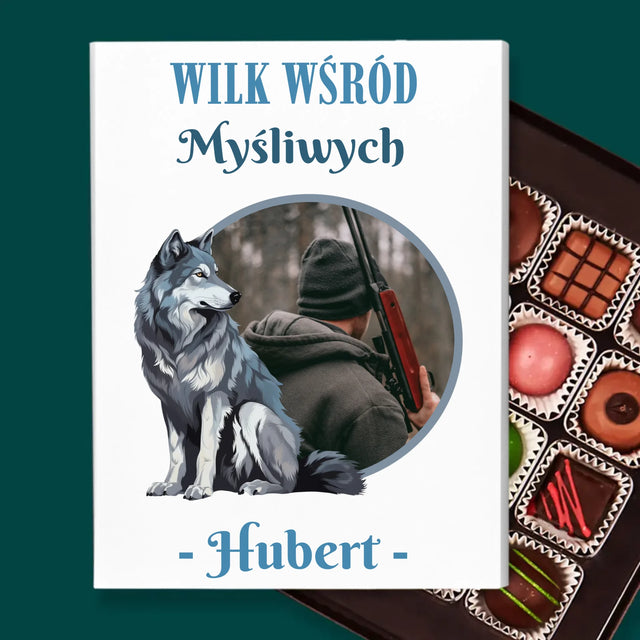 Zdjęcie I Podpis: Wilk Wśród Myśliwych - Personalizowane Praliny