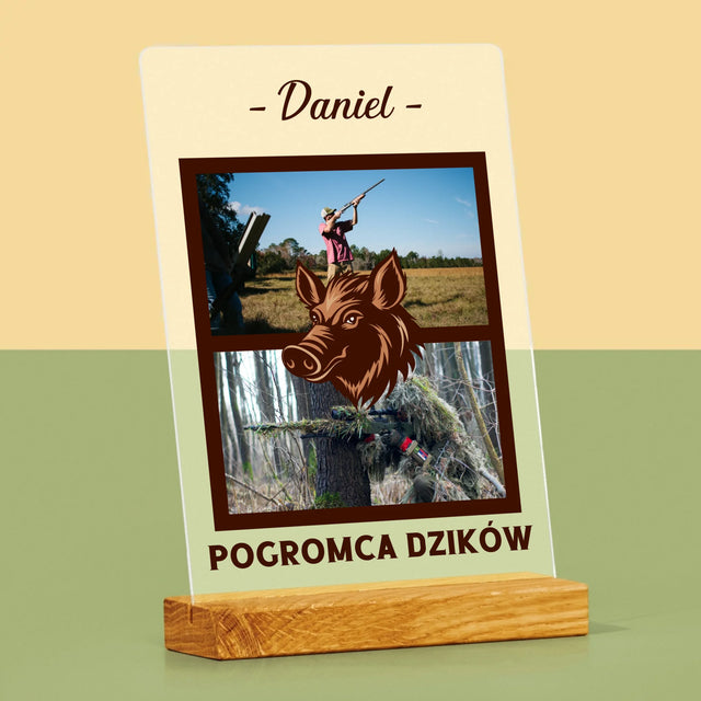 Fotokolaż: Pogromca Dzików - Wydruk Na Szkle Akrylowym
