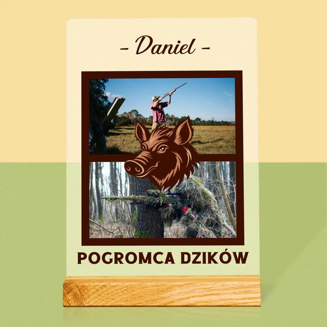 Fotokolaż: Pogromca Dzików - Wydruk Na Szkle Akrylowym