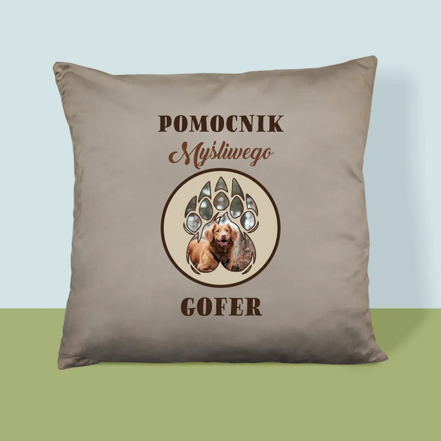 Kształt Ze Zdjęć: Pomocnik Myśliwego - Poduszka z Nadrukiem