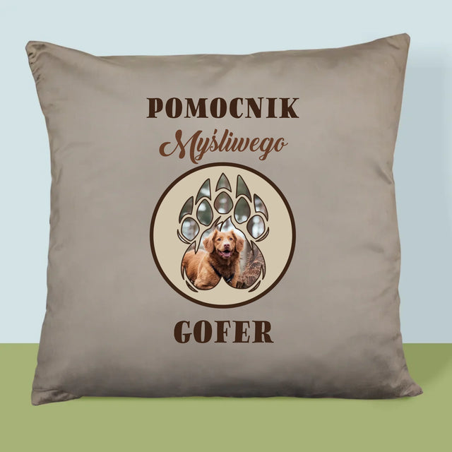 Kształt Ze Zdjęć: Pomocnik Myśliwego - Poduszka z Nadrukiem