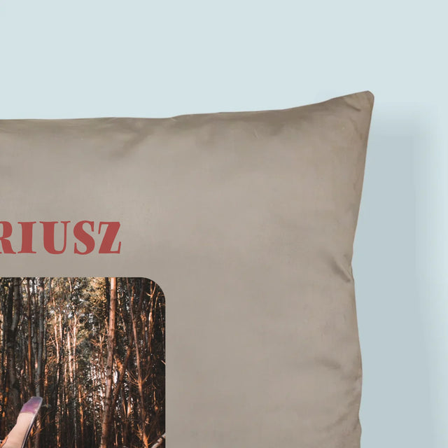 Zdjęcie I Podpis: Jeleń - Poduszka z Nadrukiem