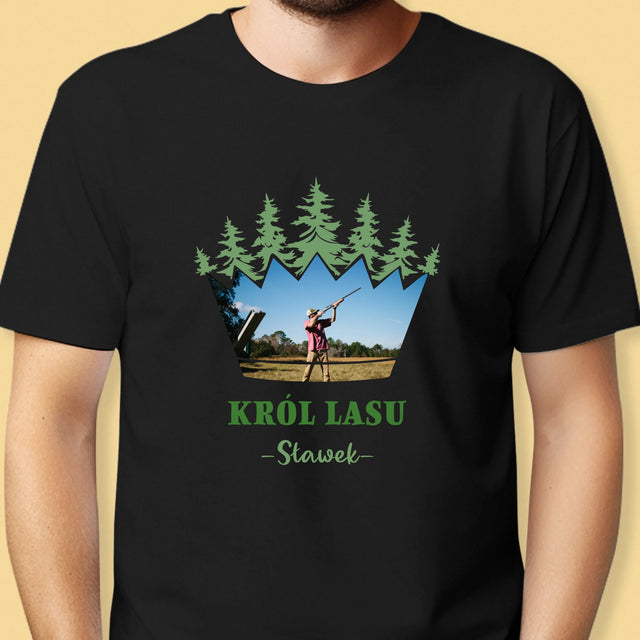 Kształt Ze Zdjęć: Król Lasu - Koszulka Męska z Nadrukiem