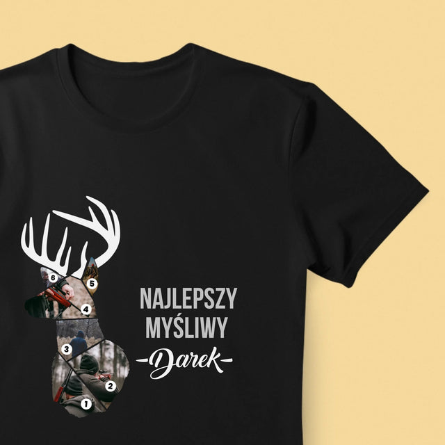 Kształt Ze Zdjęć: Najlepszy Myśliwy - Koszulka Męska z Nadrukiem