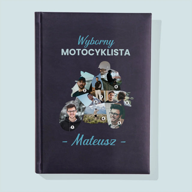Kształt Ze Zdjęć: Wyborny Motocyklista - Notes Książkowy