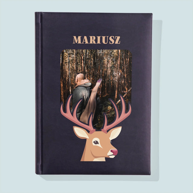 Zdjęcie I Podpis: Jeleń - Notes Książkowy z Nadrukiem