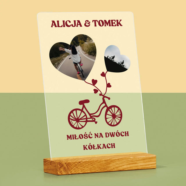 Fotokolaż: Miłość Na Dwóch Kółkach - Wydruk Na Szkle Akrylowym