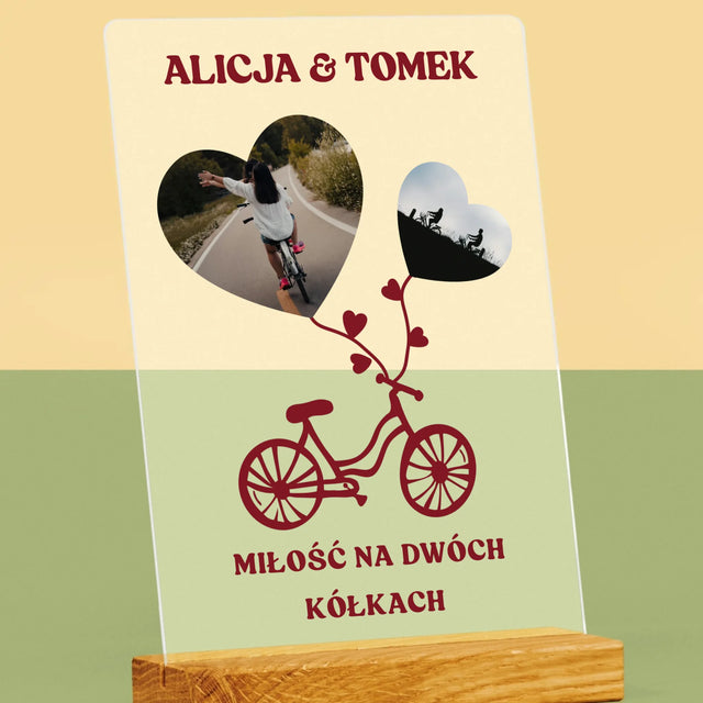 Fotokolaż: Miłość Na Dwóch Kółkach - Wydruk Na Szkle Akrylowym