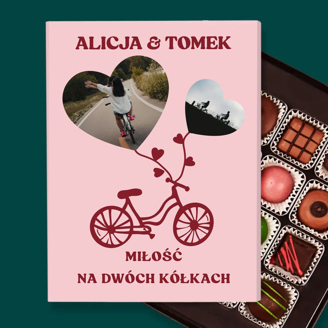 Fotokolaż: Miłość Na Dwóch Kółkach - Personalizowane Praliny