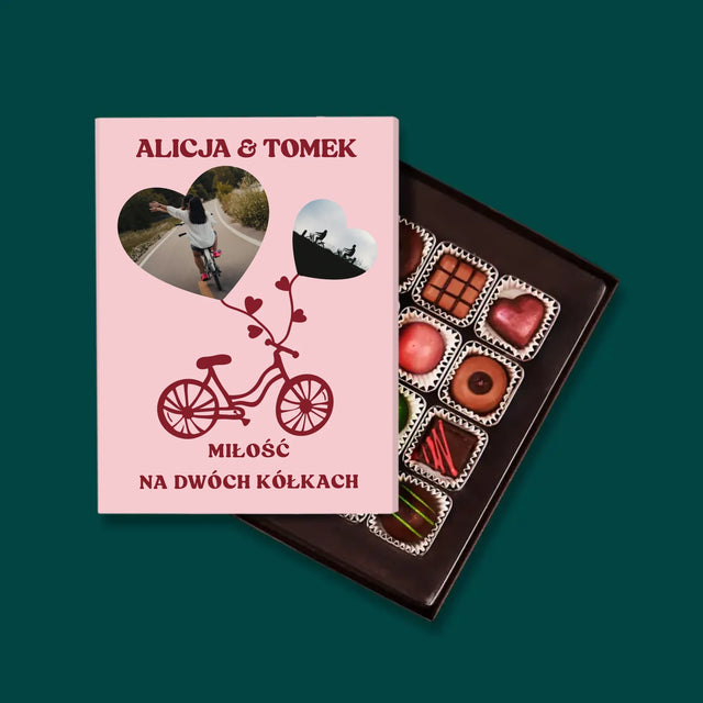 Fotokolaż: Miłość Na Dwóch Kółkach - Personalizowane Praliny