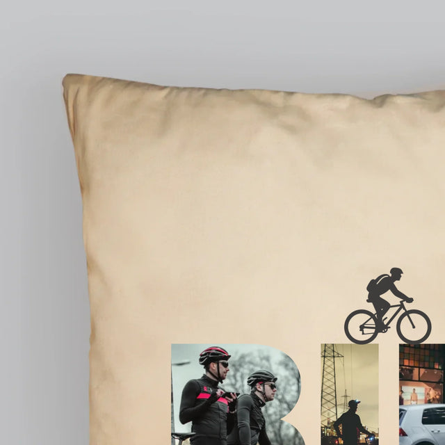 Słowo Ze Zdjęć: Bike - Poduszka z Nadrukiem