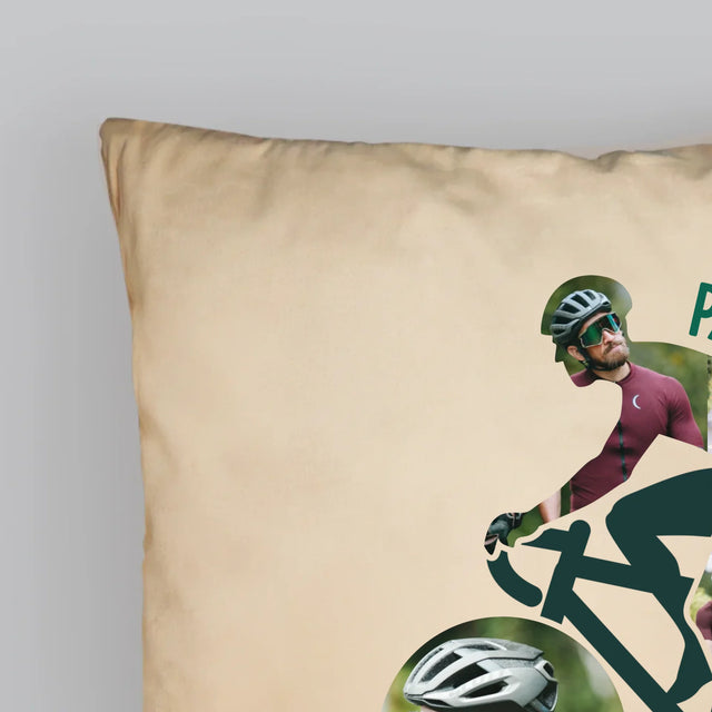 Kształt Ze Zdjęć: Życie Jest Lepsze Na Rowerze - Poduszka z Nadrukiem