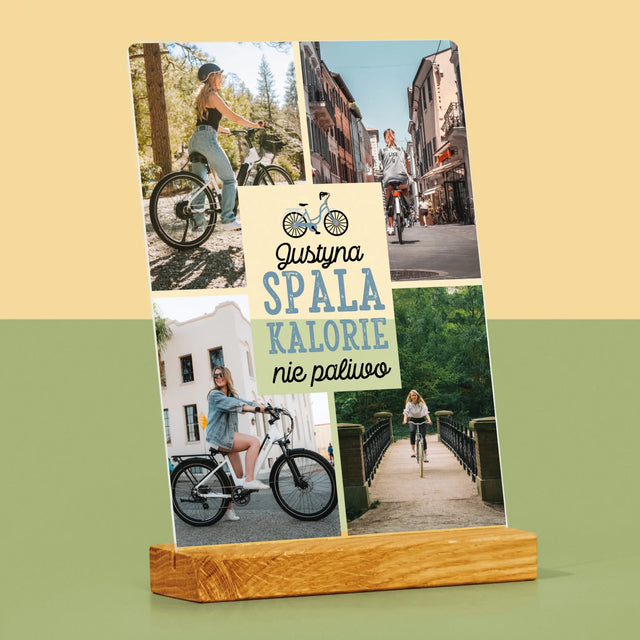 Fotokolaż: Spala Kalorie, Nie Paliwo - Wydruk Na Szkle Akrylowym