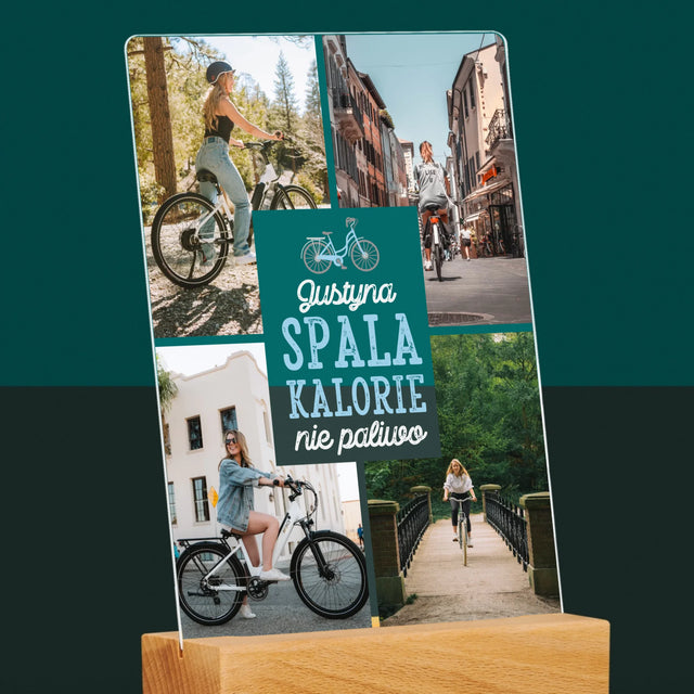Fotokolaż: Spala Kalorie, Nie Paliwo - Wydruk Na Szkle Akrylowym