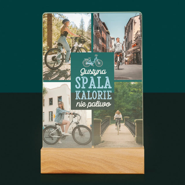 Fotokolaż: Spala Kalorie, Nie Paliwo - Wydruk Na Szkle Akrylowym