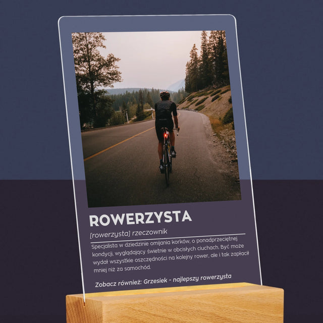 Zdjęcie I Podpis: Rowerzysta Definicja - Wydruk Na Szkle Akrylowym