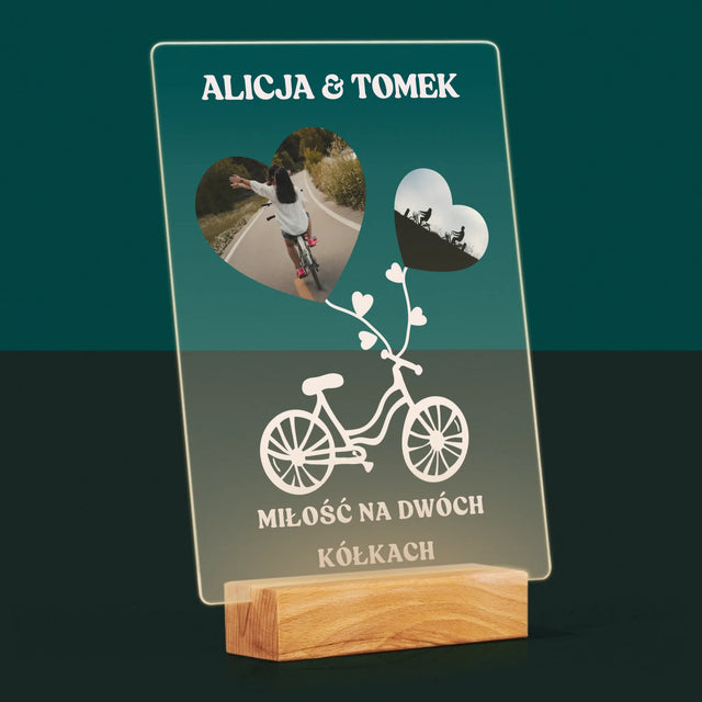 Fotokolaż: Miłość Na Dwóch Kółkach - Wydruk Na Szkle Akrylowym